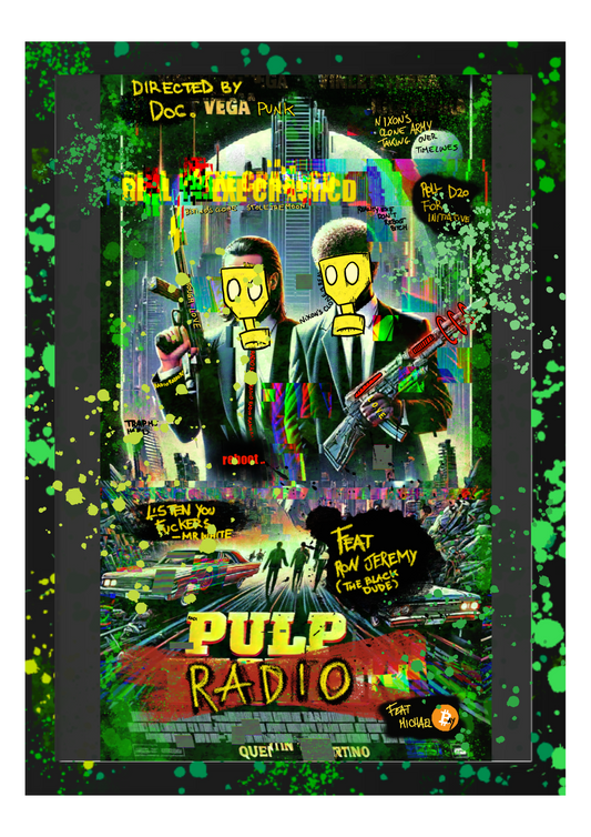 PULP RADIO UTOPIA V.3.1 - Limited Edition Print (1/5) with Unique Frame