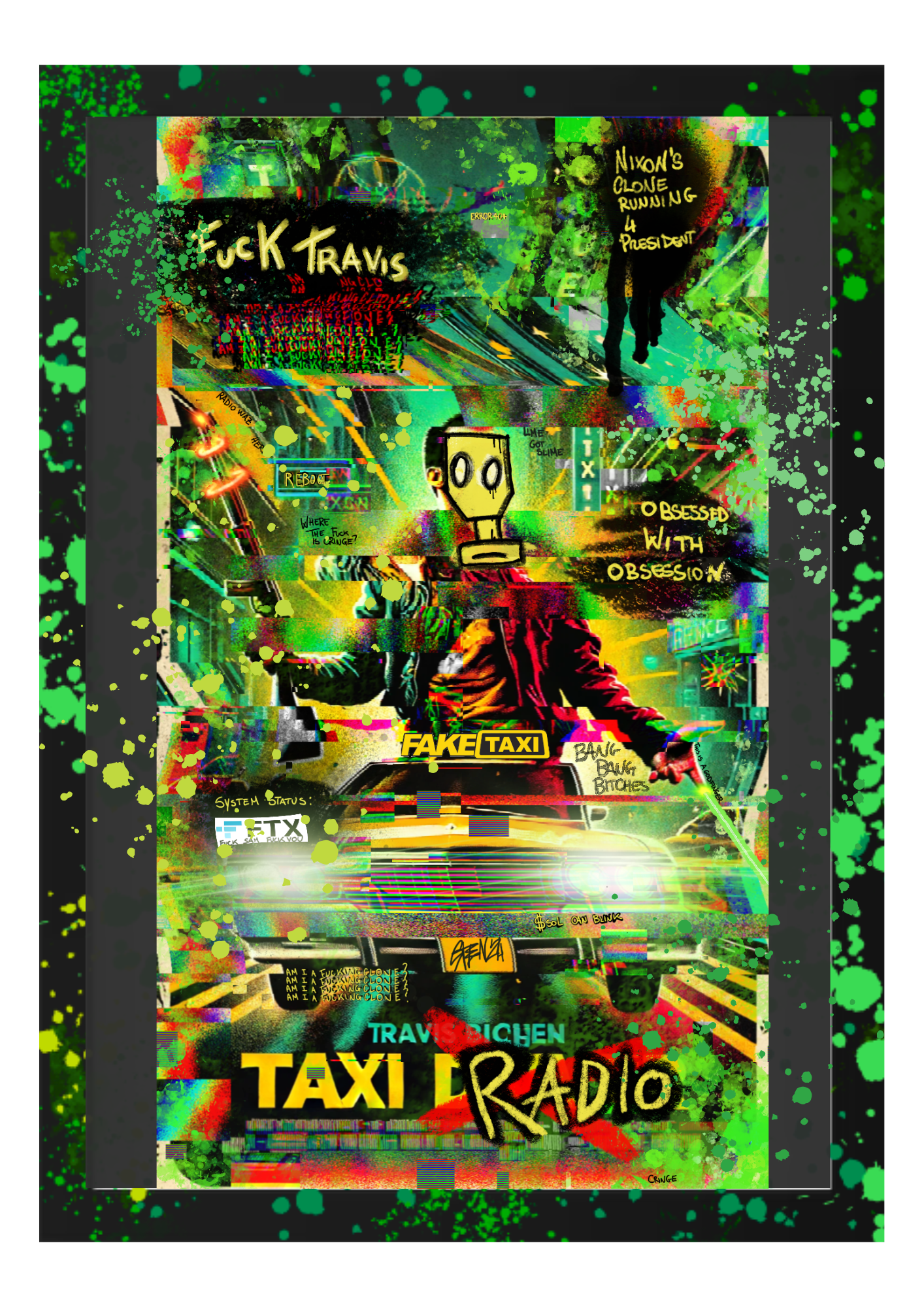 TAXI RADIO UTOPIA V.3.1 - Limited Edition Print (1/5) with Unique Frame