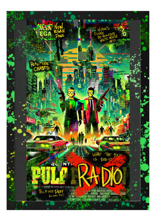 PULP RADIO (Variant) UTOPIA V.3.1 - Limited Edition Print (1/5) with Unique Frame